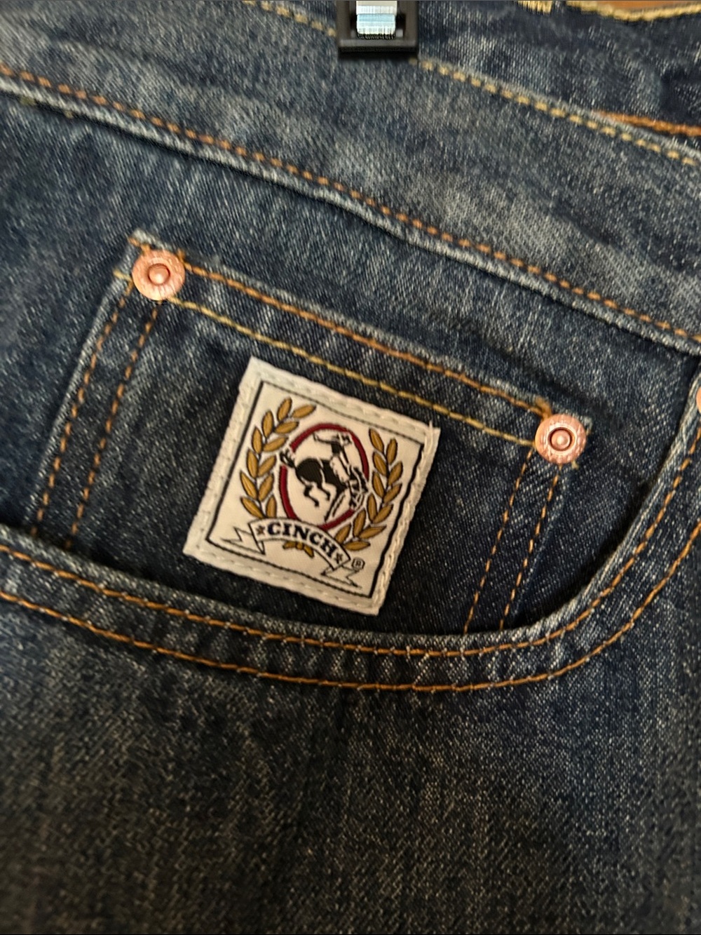 Cinch Men's Dark Indigo Straight Jeans - Picture 2 of 4